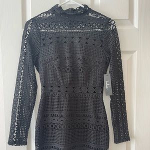 XS Black Bodycon Lace LuLu’s Dress
